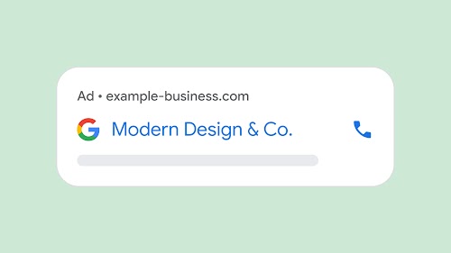  A search ad for a furniture company.