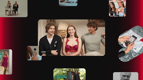 Galería de capturas de pantalla de anuncios de vídeo de creadores de YouTube, con el elenco de la serie "El verano en que me enamoré" en el centro.