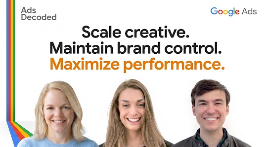 Promotional thumbnail for the "Ads Decoded" podcast by Google Ads, titled "Advertisers' guide to YouTube Creator Partnerships," featuring host Ginny Marvin and guests Sarah Hathiramani & Charles Boyd.
