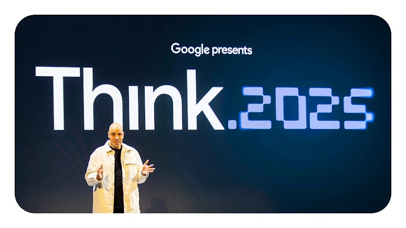 Rutger Tuit, Head of Strategic Partnerships for Google Northern Europe, on stage at the Think.2025 event.
