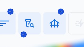 A graphic with icons outlining the four steps of testing the impact of AI Max.
