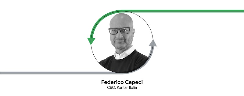 Ritratto in bianco e nero di Federico Capeci, CEO di Kantar Italia