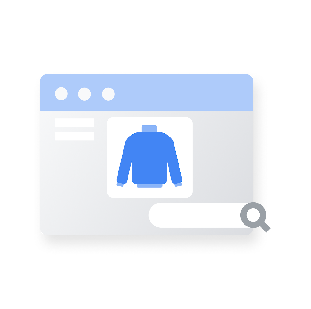 A product page for the sweater being sold in the Google Ad.
