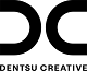 The words Dentsu Creative in a stylized, modern sans-serif font above the word Indonesia. The full logo is black on a black background (if a black-on-black treatment is the intention) or simply the words Dentsu Creative Indonesia.