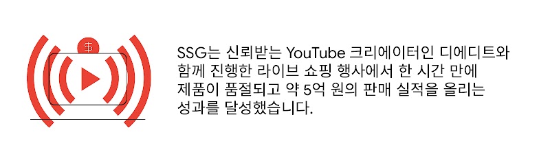 SSG와 The Edit 라이브 스트림 콜라보레이션 사례