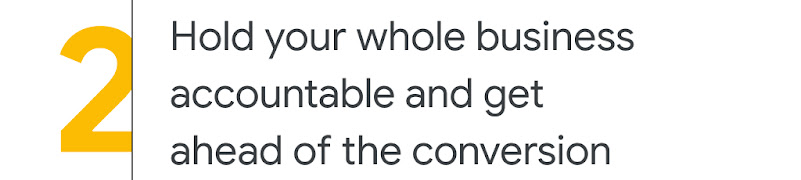 2. Hold your whole business accountable and get ahead of the conversion
