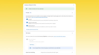 Search campaigns for travel