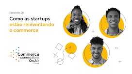 Retratos de Pamela Santos, executiva de contas da Netshoes no Google, e de Rafael Montalvão, diretor de marketing da Netshoes. Pamela tem tranças, que estão amarradas atrás e usa brincos. Rafael usa óculos de grau e tem cabelo bem curto.