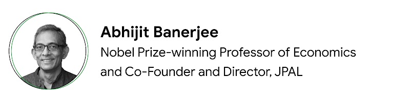 Fotografía de Abhijit Banerjee, premio nobel, profesor de economía, y cofundador y director de JPAL
