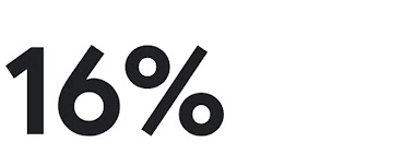 16%