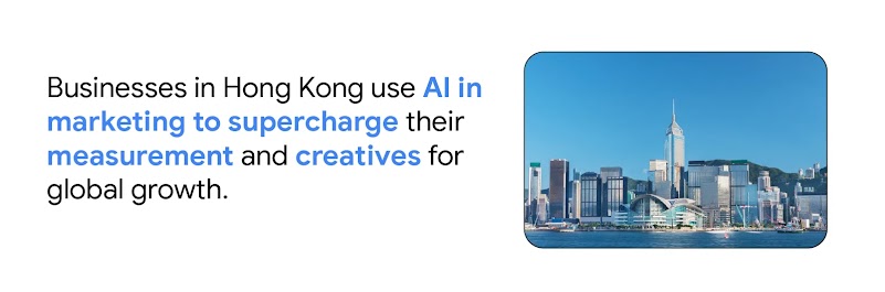 The Hong Kong skyline highlights how businesses use AI marketing Hong Kong to supercharge measurement of marketing effectiveness and create AI-powered ad creatives for global growth.