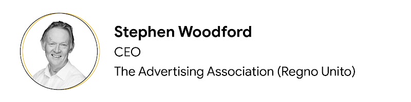 Primo piano di Stephen Woodford, CEO, The Advertising Association (Regno Unito), uno degli esperti interpellati
