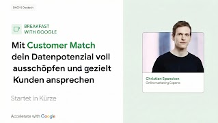Customer Match bietet mit Confidential Computing einen sicheren Abgleich deiner 1st Party Data an. Erstelle individuelle Zielgruppen und Segmente, die auf Ähnlichkeiten deiner High-Performance-Zielgruppen basieren. Lerne mehr über die Möglichkeiten Daten für deine Kampagnen Performance zu nutzen und Zielgruppeninformationen bereitzustellen.