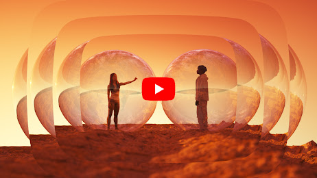 We see an image of two people facing each other with the YouTube Play button in the center