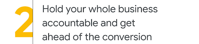 2. Hold your whole business accountable and get ahead of the conversion