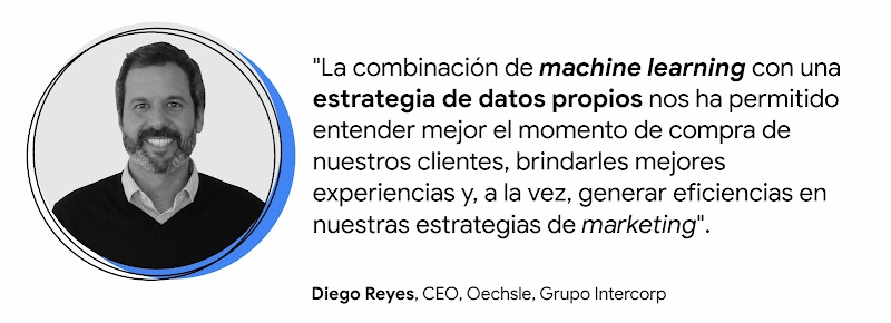 Diego Reyes, de Oeschle. "La combinación de machine learning con una estrategia de datos propios nos permitió entender mejor el momento de compra de nuestros clientes, brindarles mejores experiencias y generar eficiencias en nuestro marketing".