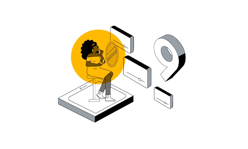 Uma mulher negra de cabelo longo se maquia enquanto se olha no espelho. Ela está sentada em um banco alto e veste botas e vestido brancos.