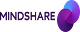 Mindshare logo featuring the company name in dark purple text next to a circular abstract design composed of overlapping radial gradients in shades of purple and blue.
