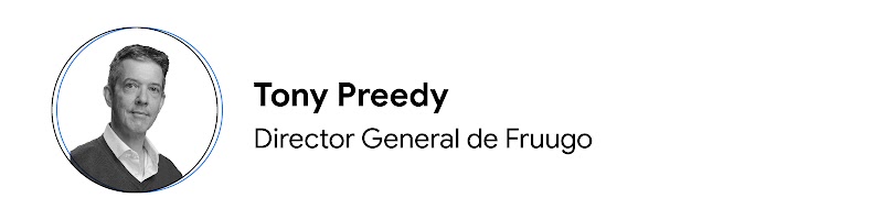 Primer plano de Tony Preedy, director general de Fruugo