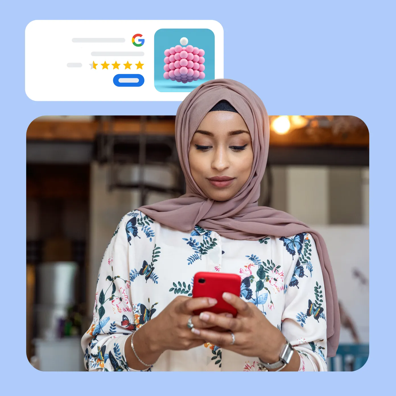 صورة تعرِض عملية بحث عن "تطبيق تعليمي" في "متجر Google Play" مع نتيجة دعائية تم النقر عليها
