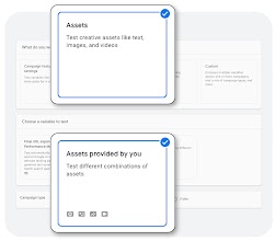 Giao diện Google Ads cho thấy một người đang chọn mục "Thành phần" để tạo thử nghiệm.
