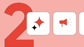 Das Bild zeigt eine illustrierte 2 und zeigt Icons von KI-basierten Kampagnentypen auf YouTube