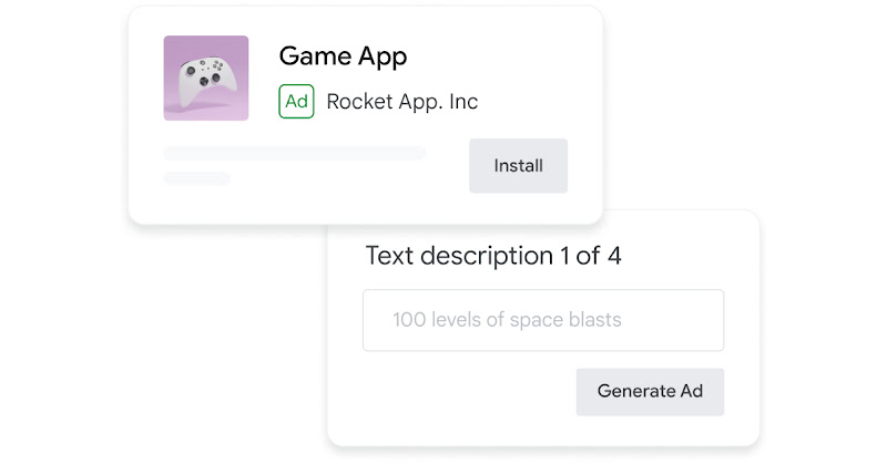 Ad example showing gaming ad