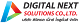 Logo featuring a colorful, open triangular icon beside the text 'DIGITAL NEXT' in black, 'SOLUTIONS CO.,LTD.' in red, and the company name written in Thai below.