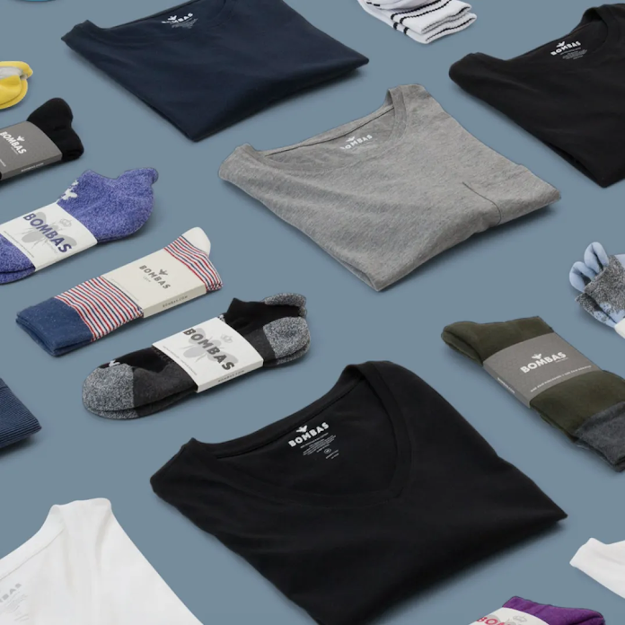 Image of Bombas socks and t-shirts