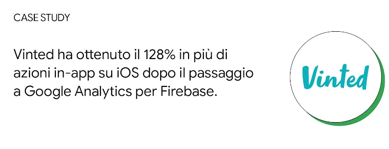 Case study: Vinted ha ottenuto il 128% in più di azioni in-app su iOS dopo il passaggio a Google Analytics per Firebase.
