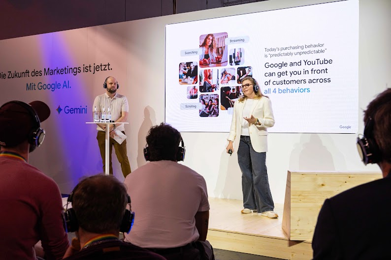 In verschiedenen Google- & YouTube-Masterclasses wurden auf der Dmexco konkrete Praxisbeispiele für KI im Marketing vorgestellt Caption: In verschiedenen Masterclasses wurden auf der Dmexco konkrete Praxisbeispiele für KI im Marketing vorgestellt.