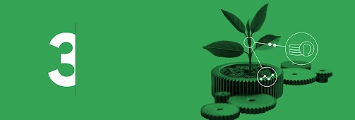 A plant growing out of a gear-shaped pot that’s connected to other gears, with a coin and line graph icon pointing out of it. 3. Search automation tools are multipliers, they powerfully impact growth and profitability