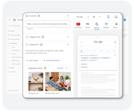  Giao diện Google Ads cho thấy một người đang thêm video Pathmatics vào một chiến dịch.
