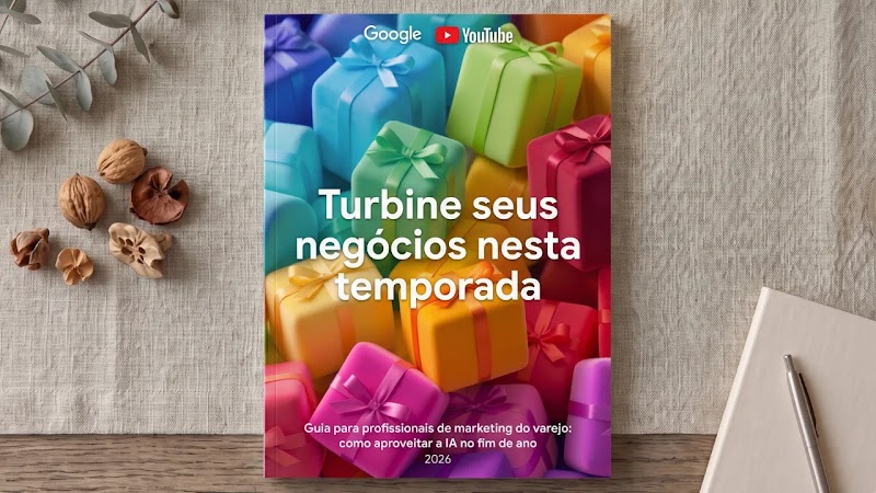 Capa do playbook: “Turbine seus negócios nesta temporada - Guia para profissionais de marketing do varejo: como aproveitar a IA no fim de ano, 2026”