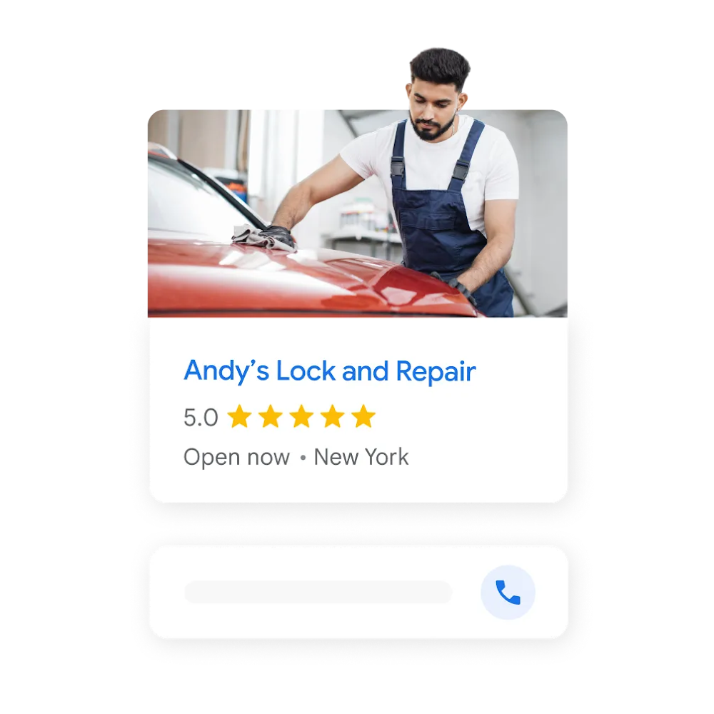 A local services ad for an auto lock and repair service.