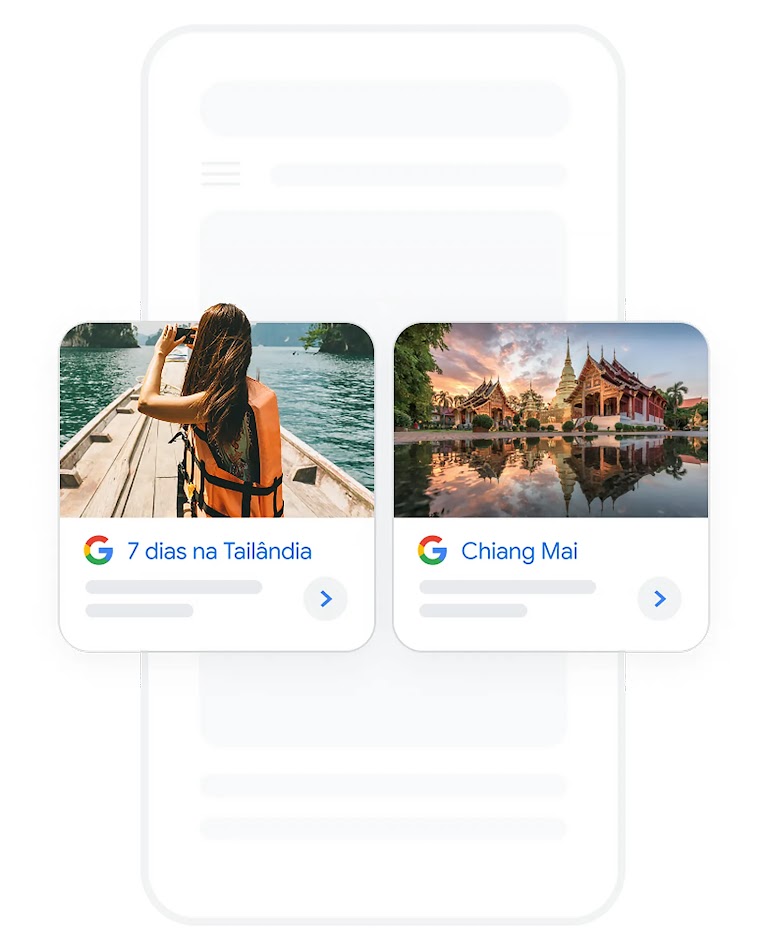 Two Display Ad travel ads in Google Search results.