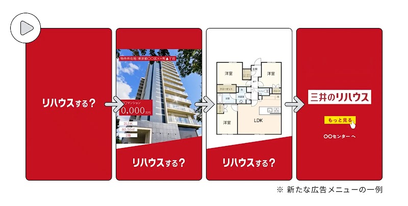 三井不動産リアルティのマーケティング部門と店舗が共同で検討した新たな広告メニューの一例