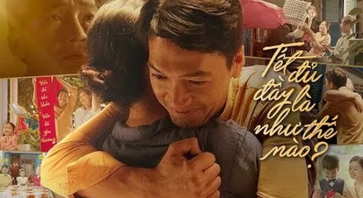 The video thumbnail shows a dramatic, close-up scene of a man and a woman looking worried in a dimly lit, traditional Vietnamese setting, discussing the struggles of Tết in an Ensure Gold commercial.