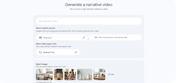 Gemini Omni in Google Ads Asset Studio