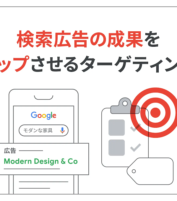 検索広告とターゲティングのイメージ