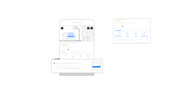 Fiche d'établissement représentant les offres en magasin et les attributs de l'établissement, 
