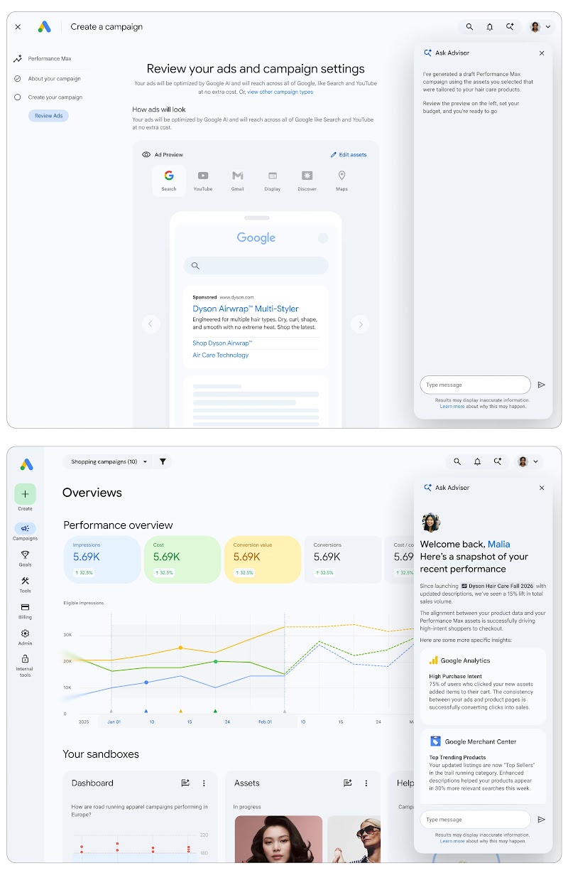 Ask Advisor in Google Ads image