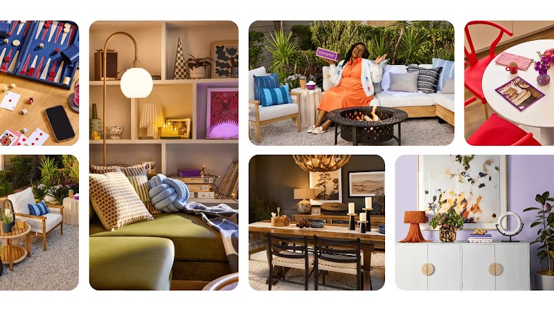 Wayfair が掲載している、AI で生成した画像例