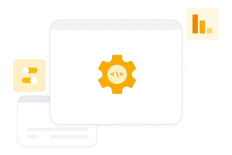 סמלים של התאמה אישית והגדרות API.