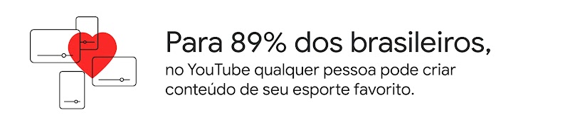 Para 89% dos brasileiros, no YouTube qualquer pessoa pode criar conteúdo de seu esporte favorito.