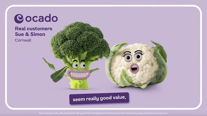 A still from one of Ocado Retail’s new “highly actionable” YouTube videos, featuring audio of an interview with real customers.