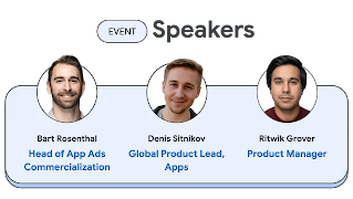 Speaker line up: Denis Sitnikov,  Bart Rosenthal and Ritwik Grover
