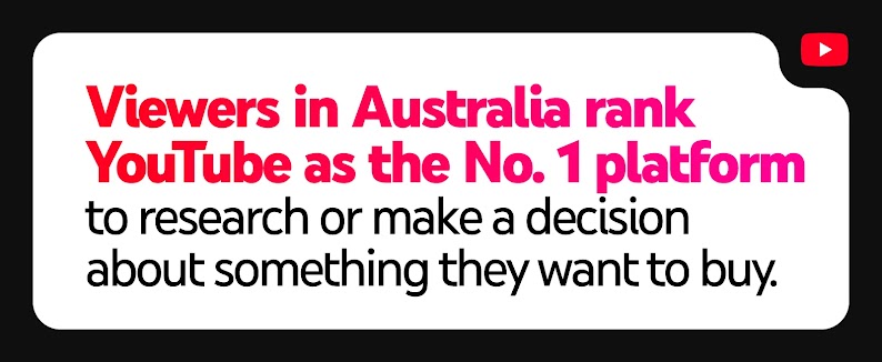 At Brandcast Sydney 2025, YouTube insights show that viewers in Australia rank YouTube as their No.1 platform for research and purchase decisions, highlighting YouTube as an effective video marketing strategy across the consumer journey.