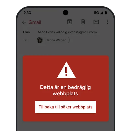 Bild för säker webbsökning i Gmail