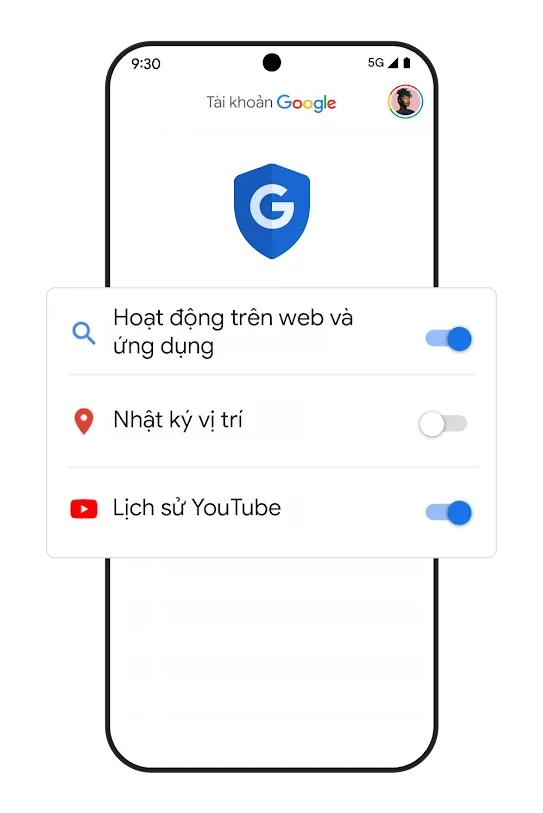 Hình ảnh minh hoạ một chiếc điện thoại có các nút bật/tắt chế độ cài đặt nhật ký.
